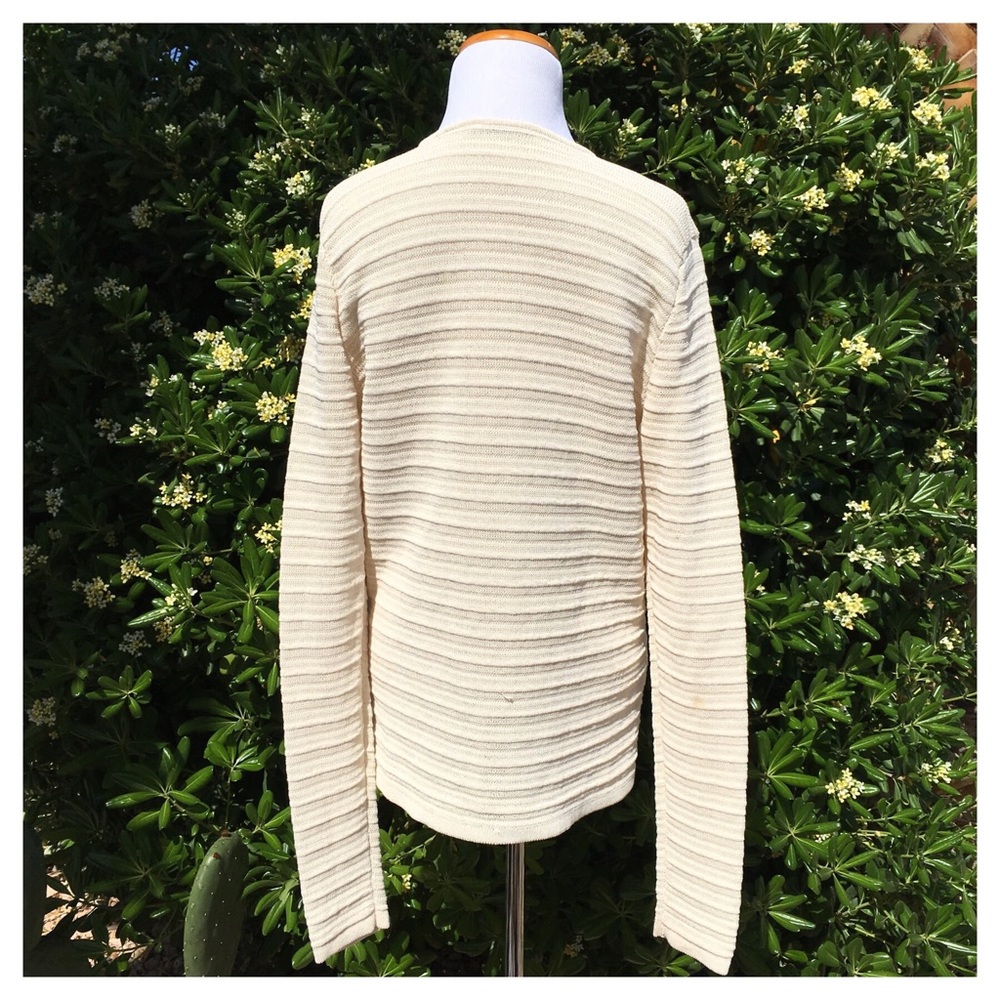 THE ROW Cream Ribbed Tunic Top - Picture 6 of 6